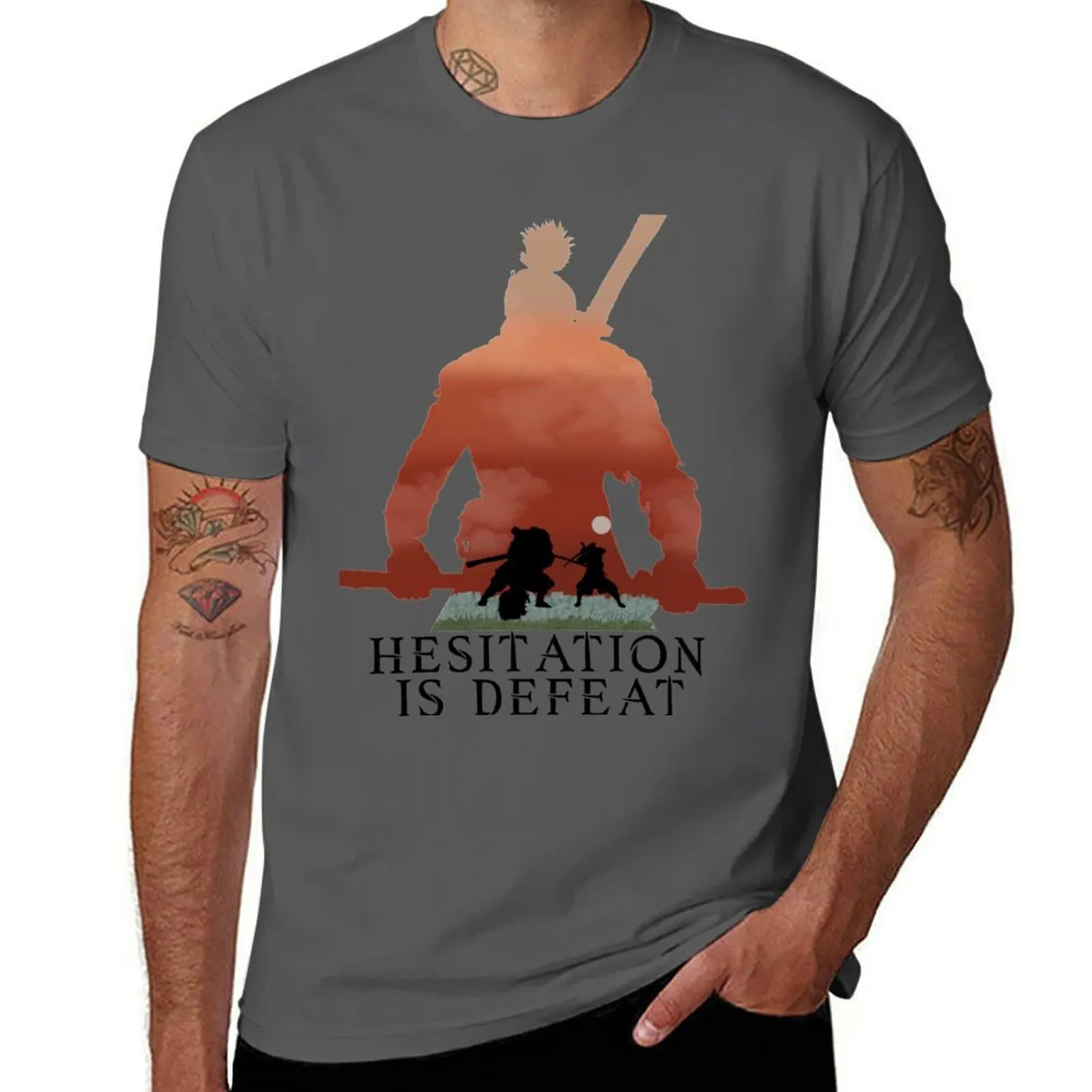 

Sekiro - Hesitation is defeat V3W T-Shirt Plus Size Gym Sports T-Shirt