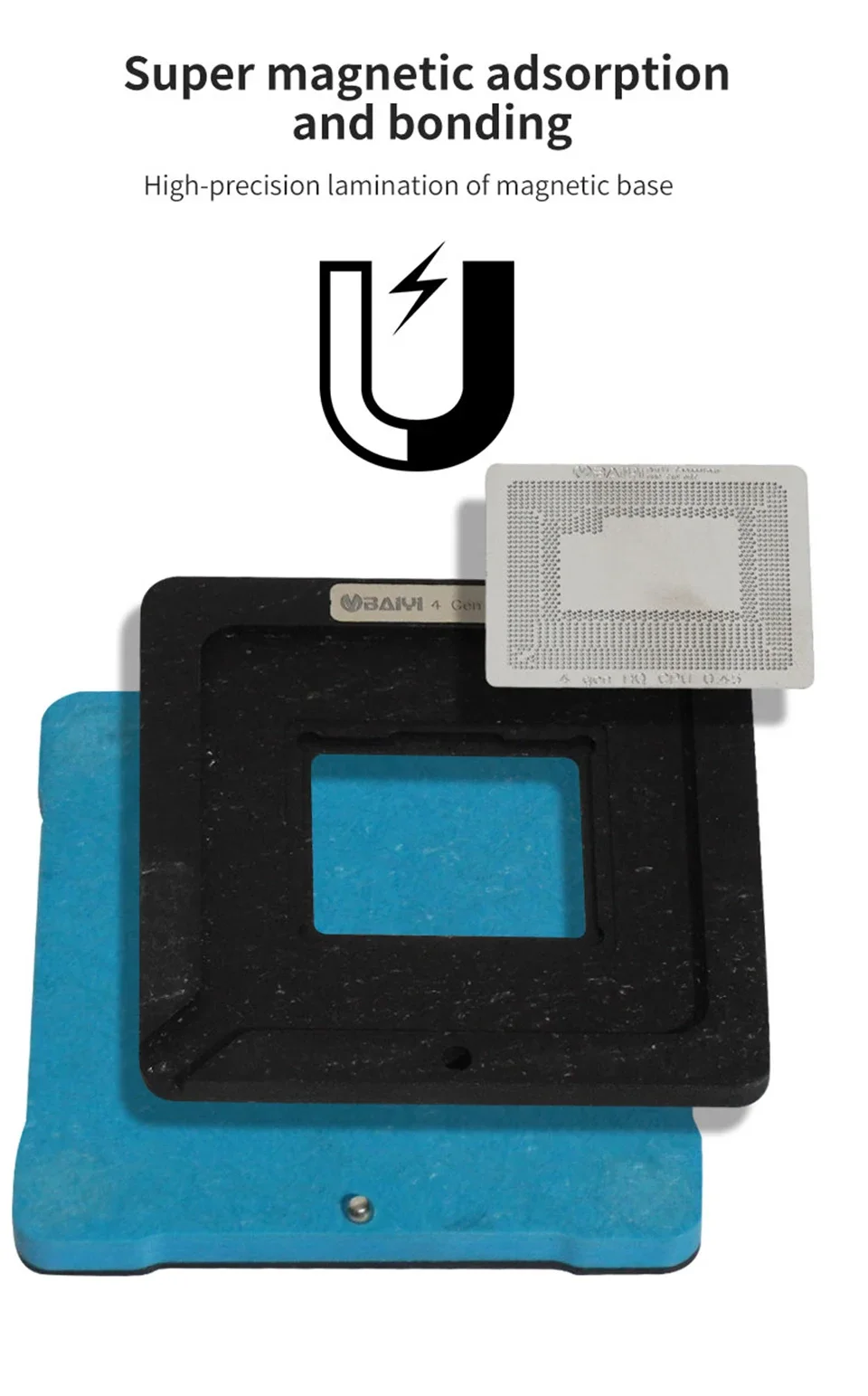 Tin Planting Platform for MacBook, BGA CPU, GPU, PCH, PMU, SMC, T1, T2,  WiFi Power Chip, Steel Mesh, Planting Platform, DS-201A