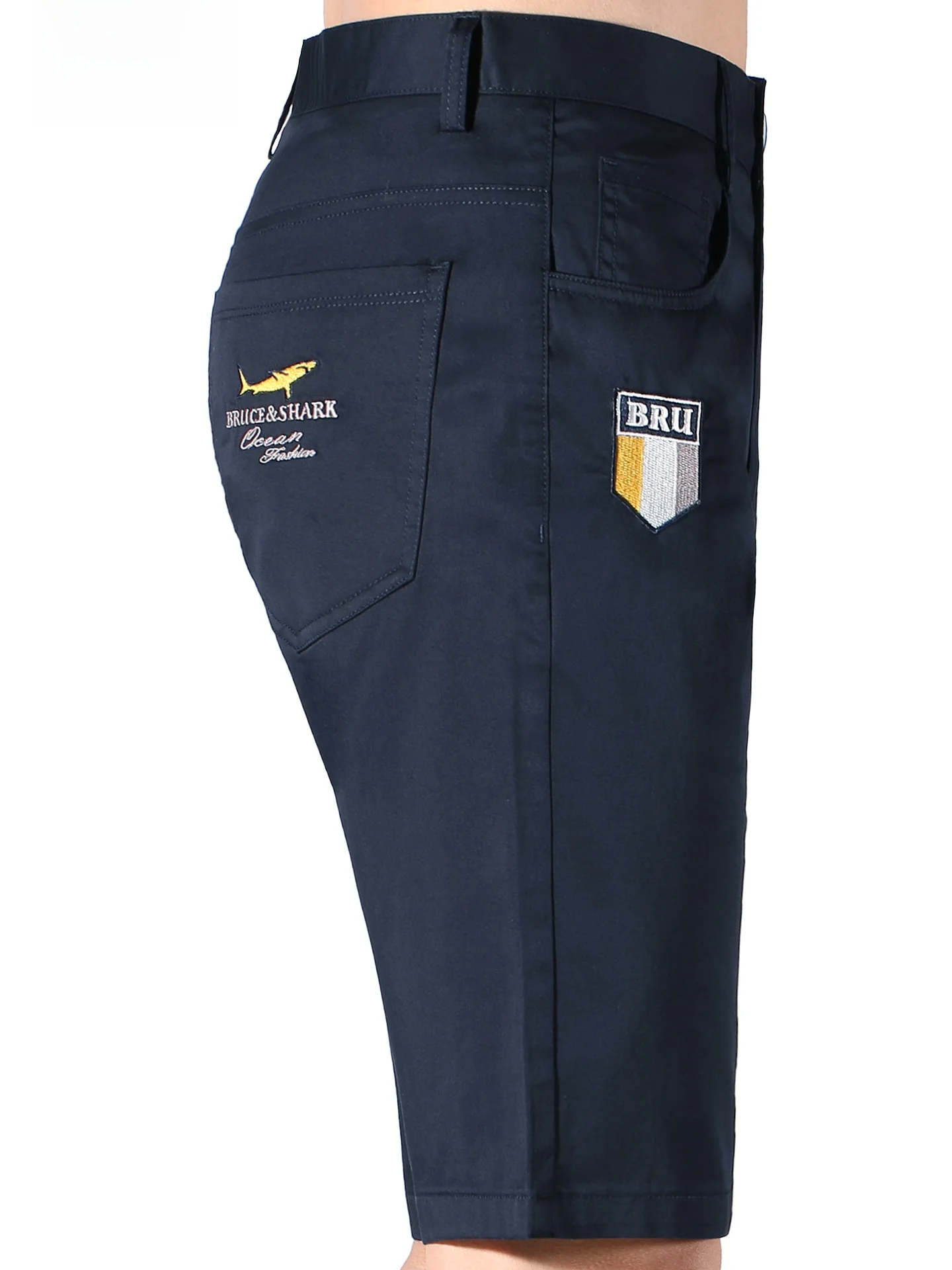 

Лето 2023, мужские повседневные свободные брюки пять четвертей, прямые брюки модного бренда Брюс и ковчег, дышащие, удобные, хлопковые, orts