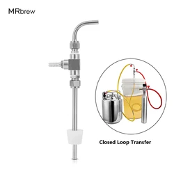 Newest Pressure Beer Transfer Kit,Closed Loop Transfer System,Carboy To Corny Keg Transfering Pole For Beer Wine