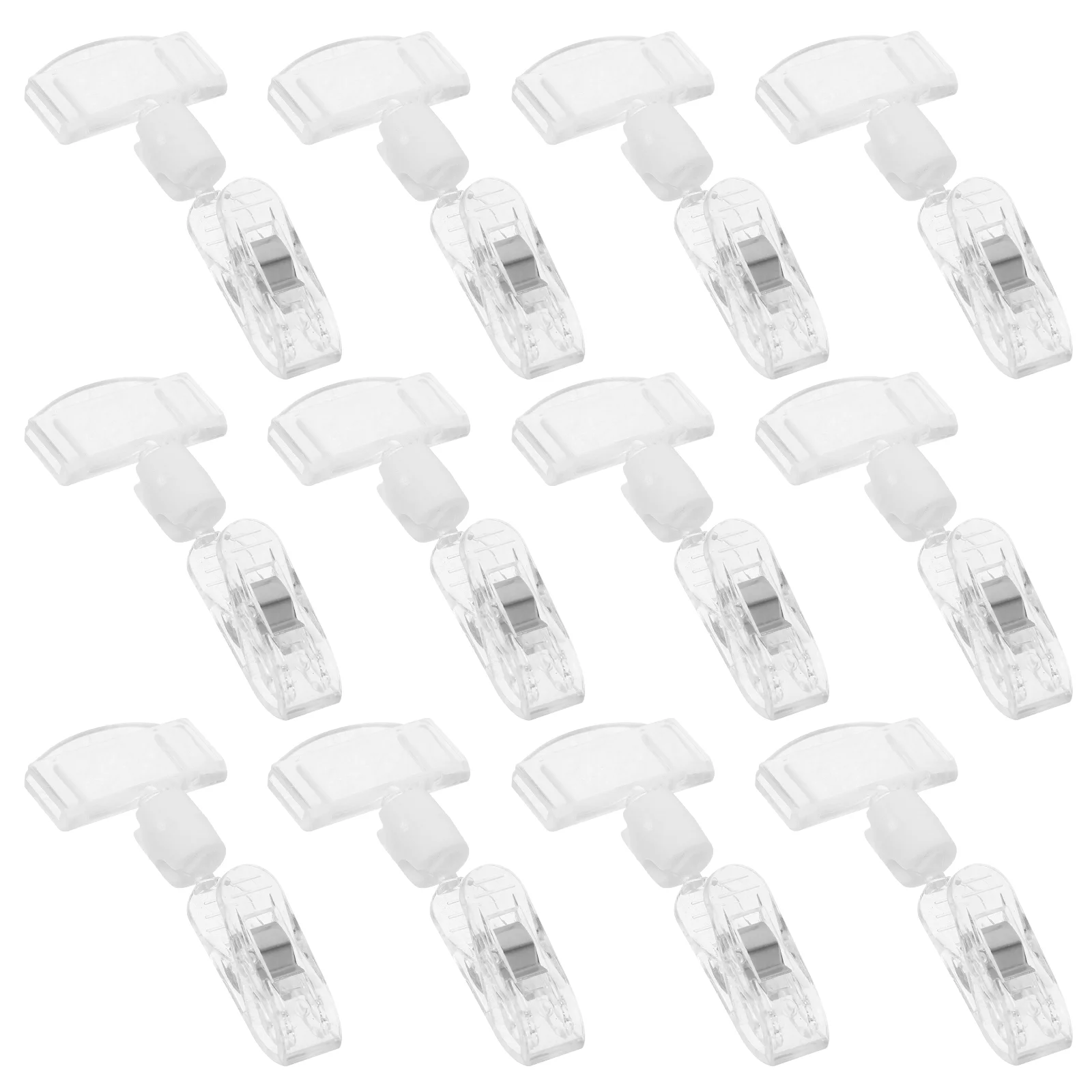 12 Pcs Retail Store Supplies Tag Clip Pop Advertising Label Poster Clips Stand Labels