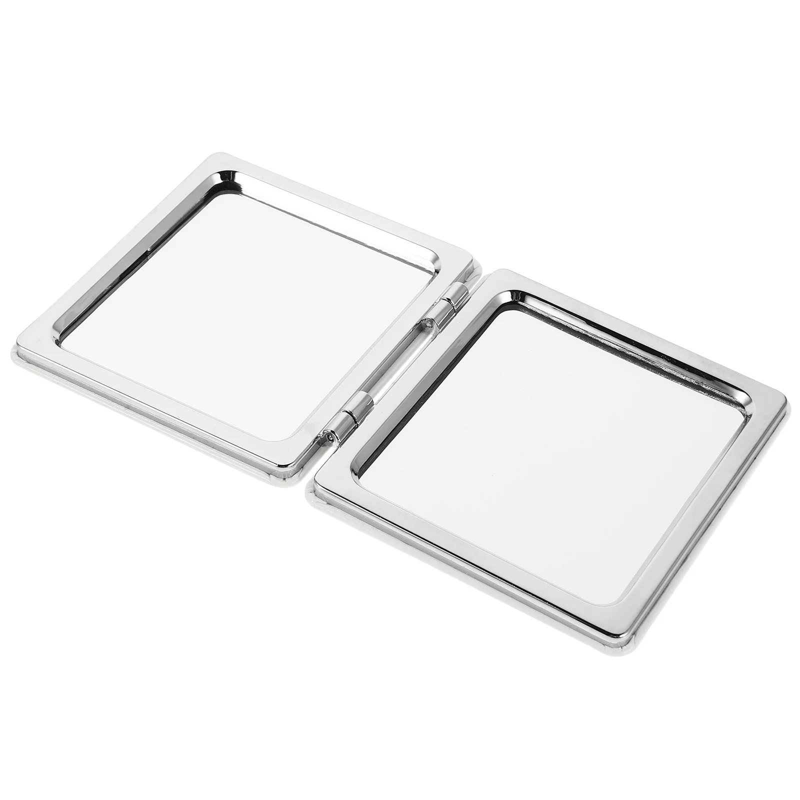 PU 컴팩트 보우노트 악센트 접이식 여행용 메이크업 거울 2배 확대 컴팩트 미러 하트 디자인