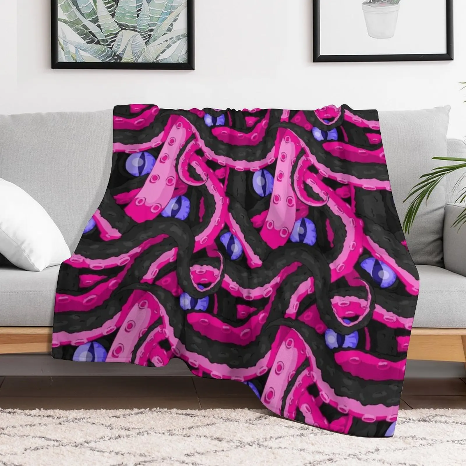 Succubus Tentacles Throw Blanket