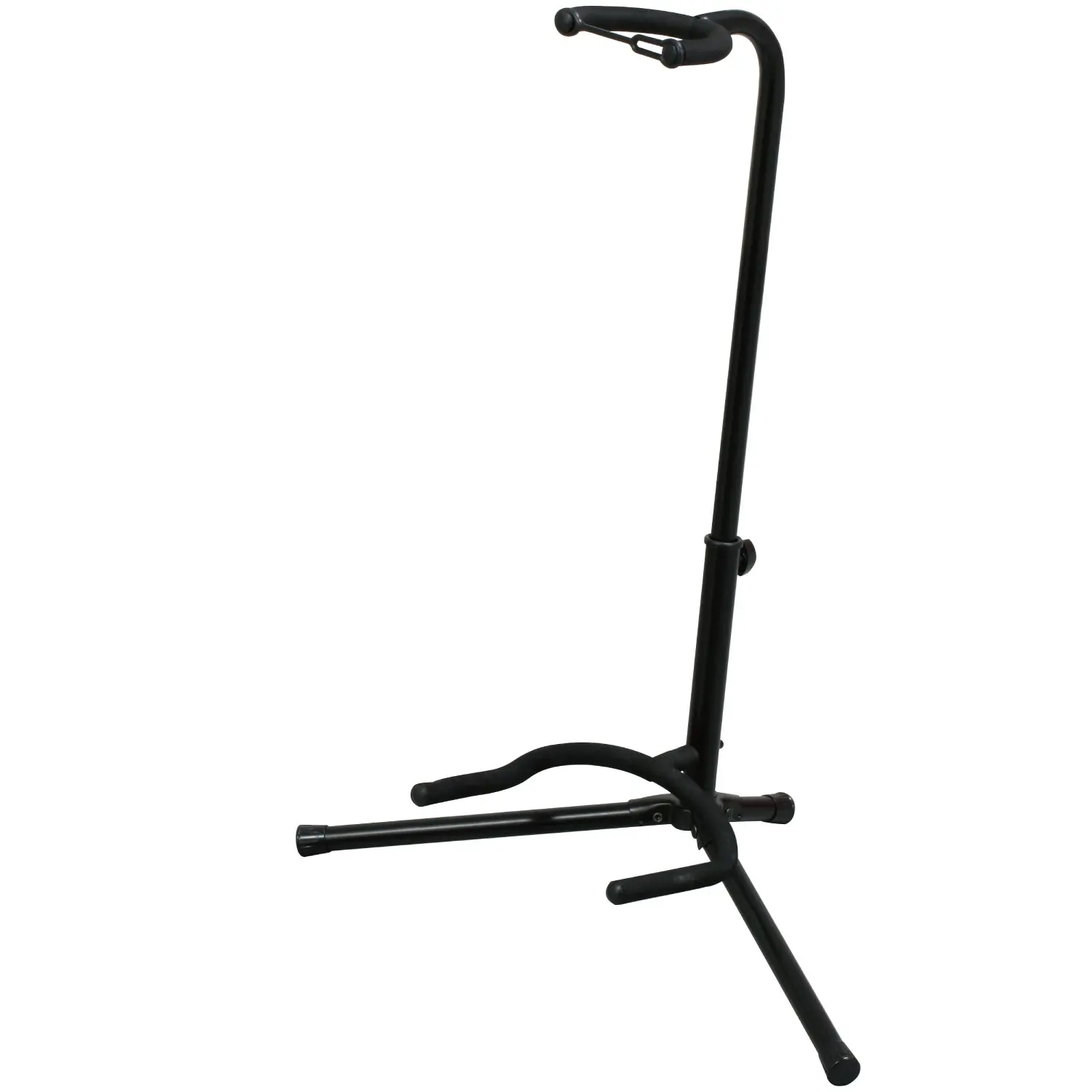 

SecurePro Guitar Stand GS-101B with Anti-Slip Base, Lacquer Finish, Adjustable Height 620-700 mm and Safety Strap for