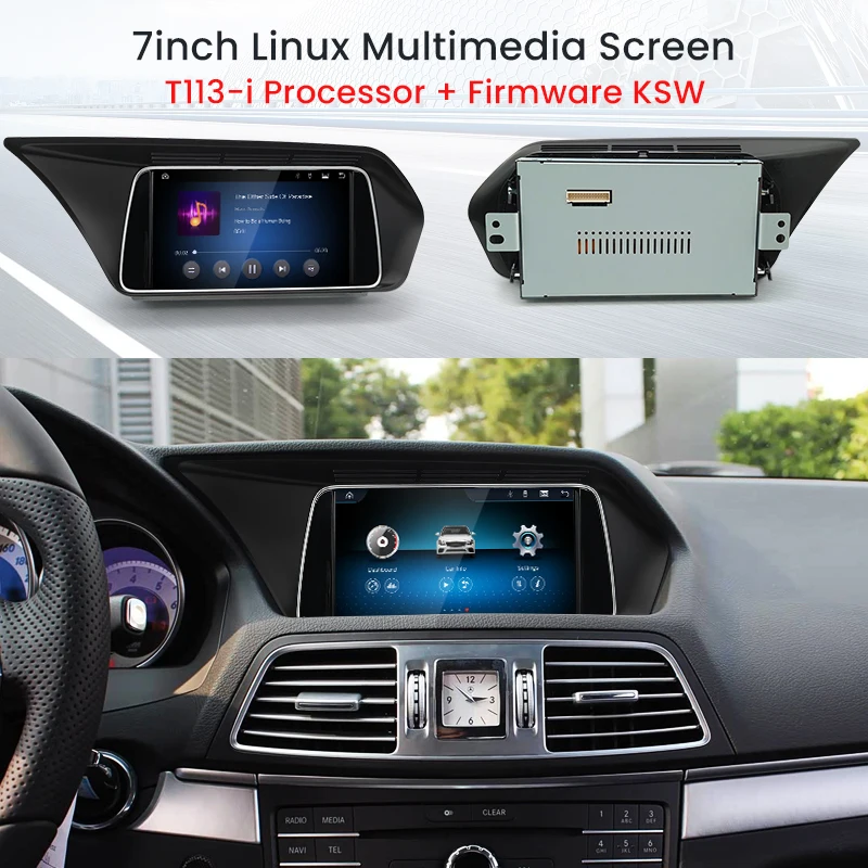 STWEI 7inch Wireless CarPlay Andorid Auto For Mercedes Benz E Class W212 Coupe W207 A207 C207 Car Multimedia Linux Touch Screen