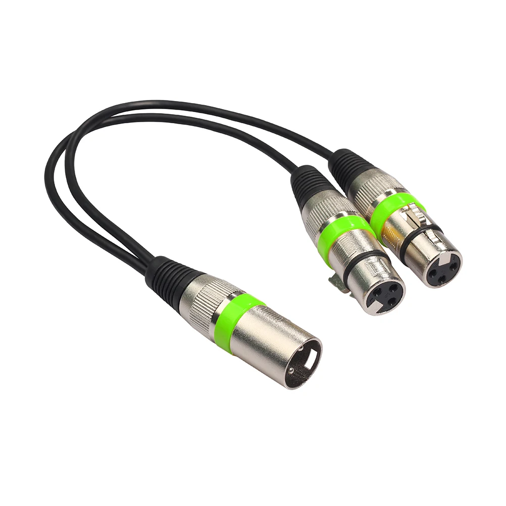 

3-х шт. XLR «папа» на двойной XLR «мама» Аудиокабель Адаптер для микрофона Патч Y Разветвитель Динамики USB Аудио Видео Провод Студия звукозаписи