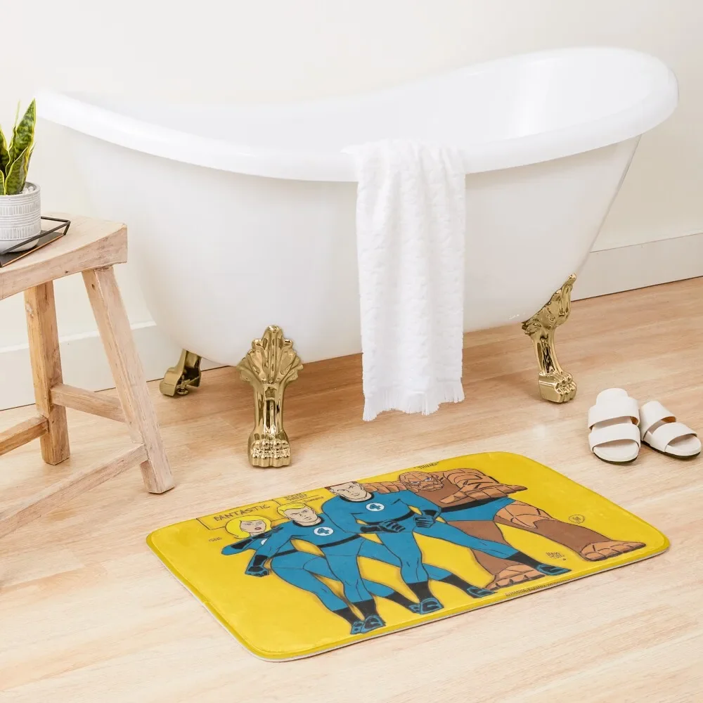 

The Fantastic Four Classic Vintage Retro Cartoons - Comics Bath Mat Accessories For Shower And Services Floors For Bathroom Mat