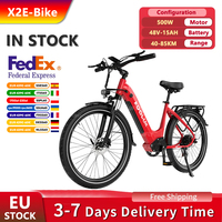 KOOLUX X2 26 inch Commuter Electric Bike 500W Motor 48V 15Ah Lithium Battery Range 40-85KM Throttle Commuter E-City Bike