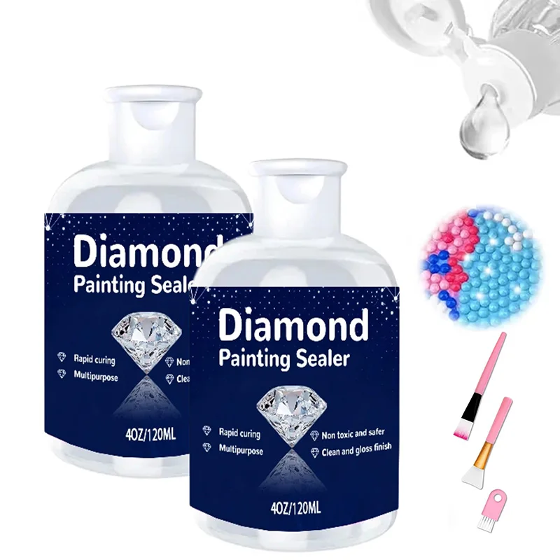 Diamond Painting Sealant, Art and Craft Tools, 5D Diamond Painting Sealant Accessories, Permanent Hold and Sparkle Effect