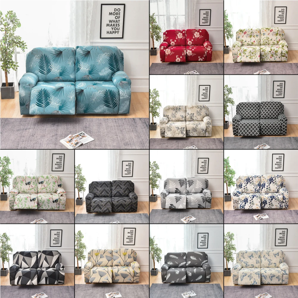 Nordic Print Recliner Loveseat Sofa Cover Lazy Boy Relax Armchair Cover Elastic Sofa Protector Cover Lounge Home Living Room