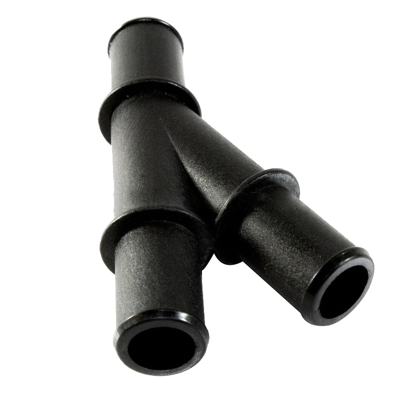 5Pcs Car Y Heater 3 Way Water Hose Pipe Fitting Barb Connector Black PA66 & GF30 Universal