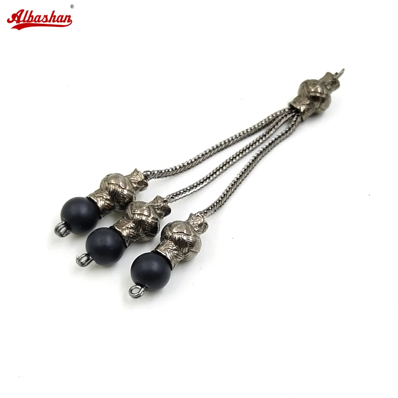 

Accessories Tasbih Turkish fashion style Black Metal tassel misbaha Metal Earrings Pendant