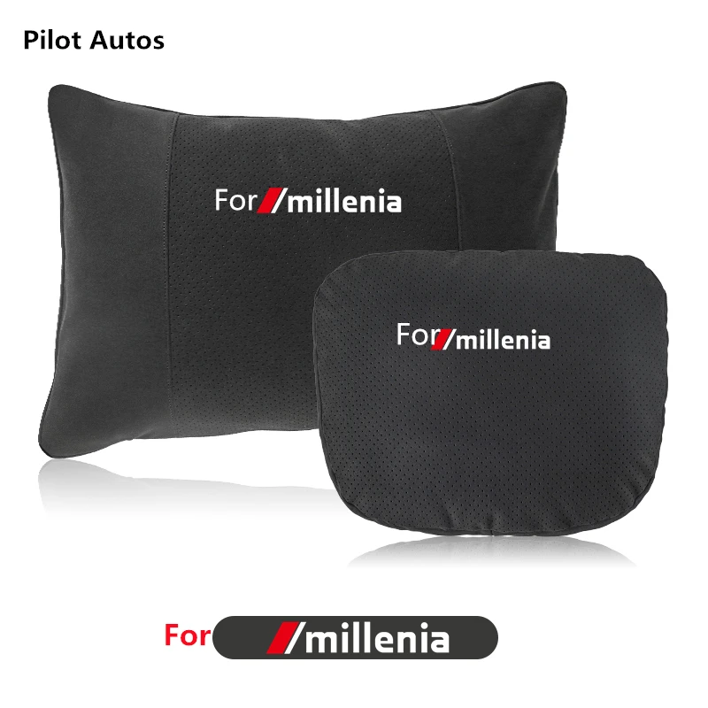 For Mazda For Millenia Car Headrest Waist Pillow Neck Rest Cushion Seat Headrest Driver Lumbar Support Leather Memory Cotton