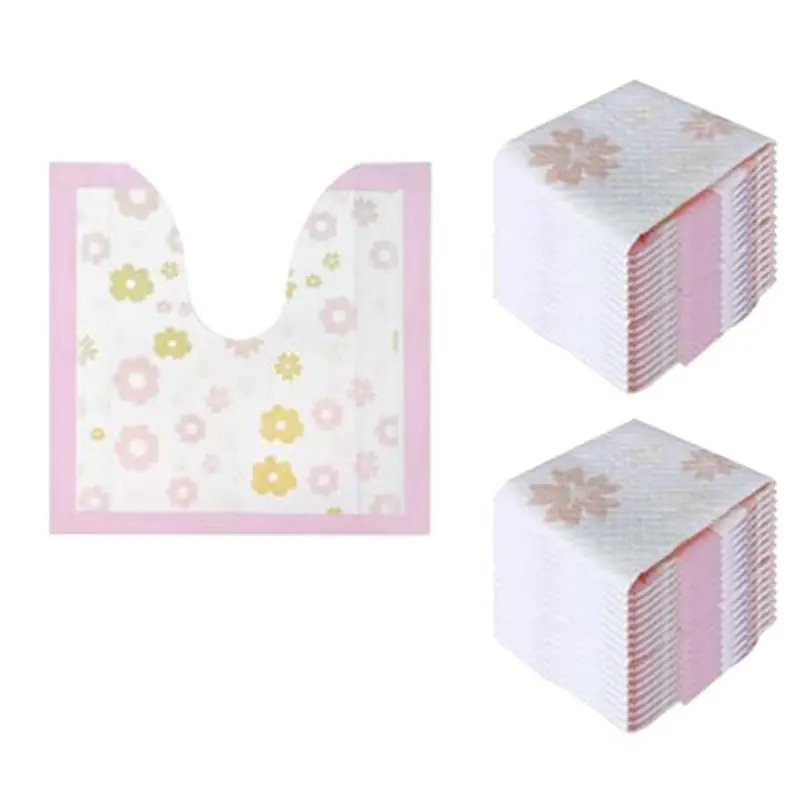 

【FITTING】Водонепроницаемый, нескользящий напольный коврик для туалета, 30 шт. одноразовый U-образный коврик для унитаза, коврик для мытья рук в ванной комнате