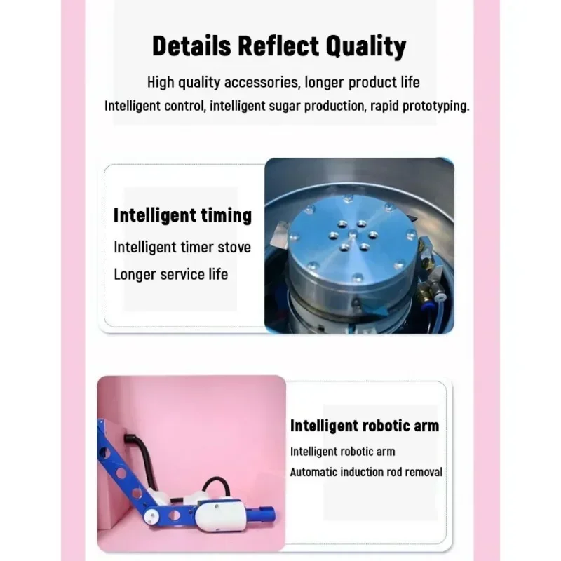 2025 Customizes Touch Screen Fully Automatic Candy Floss Vending Machine Support QR Pay Electric Cotton Candy Making Machine