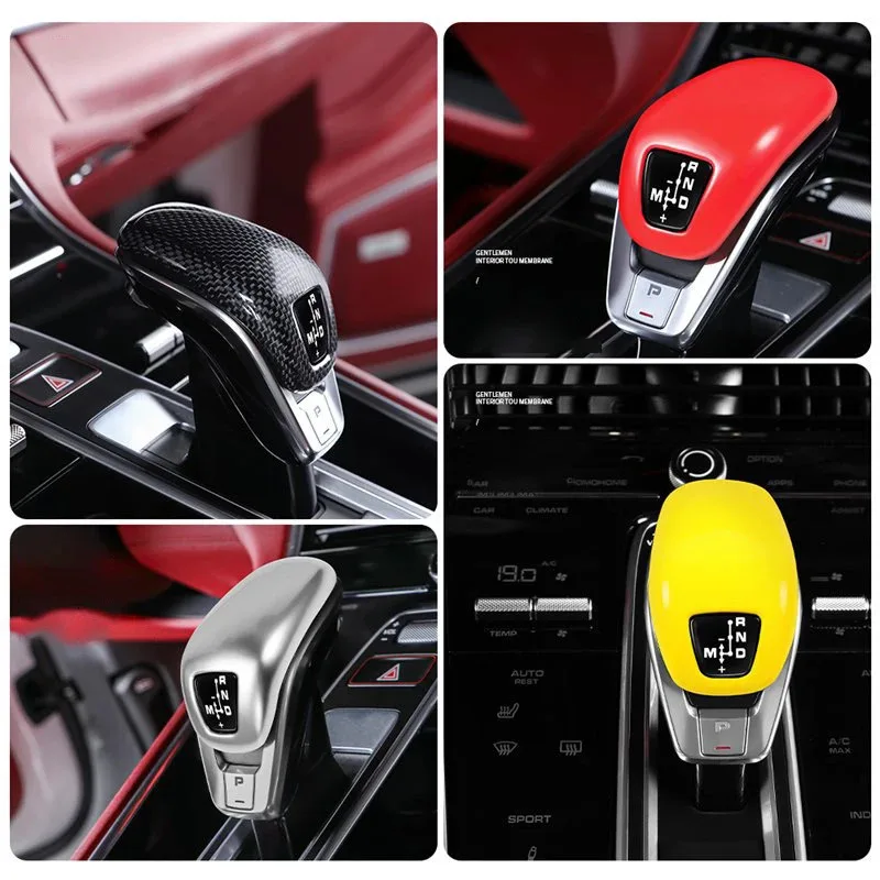 For Porsche Panamera 971 2017-23 Carbon Fiber Car Aircraft Gear Handle Automatic Gearbox Shift Knob Lever Interior Modification