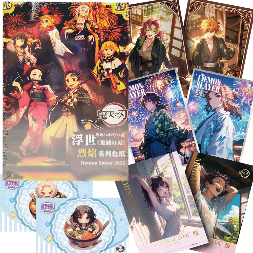 

Wholesale Demon Slayer Collection Cards Anime Pretty Girl Cute Charm Cheongsam Theme Character Color Paper Cards Unique Gifts