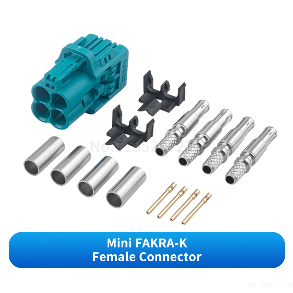 Rosen Version Mini Mini FAKRA Vier-in-Eins-Stecker-Buchse mit vier Kammern MINI Fakra Anschlusskopf (1 Stück) – Detail 5