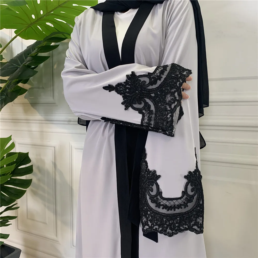 Ramadan Eid Abaya Kimono Turkey Muslim Long Dress Open Abayas for Women Dubai Islamic Clothing Kaftan Hijab Robe Femme Musulmane