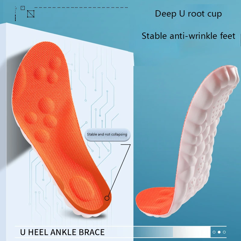 1Pair 4D Soft Plantar Fasciitis Insole Arch Support Orthopedic Inserts Shoes Insoles for Feet Sports Shock Absorption Shoe Pads image 3