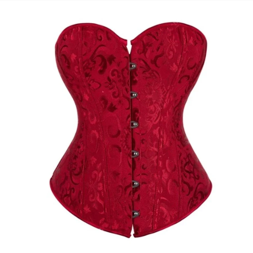 Vrouwen Corset Bustier Top Erotische Bloemen Satijn Overbuste Bruids Bruiloft Sexy Lingerie Veteraan Vintage Brokaat Body Shaper Korsetten