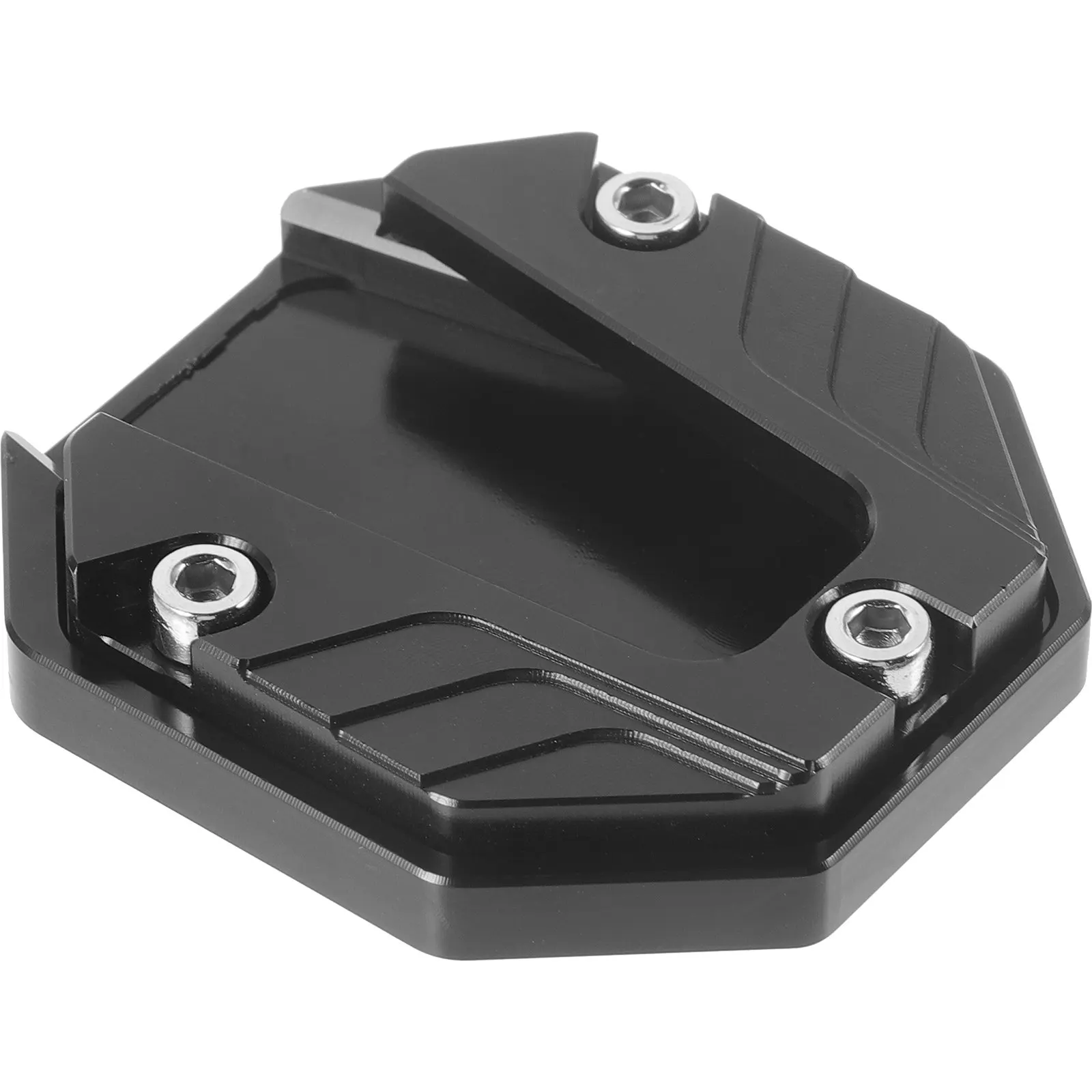 Motorcycle Side Foot Support Plate Non Slip Kickstand Extension Pad for Improved Ground Contact Sturdy Metal Construction
