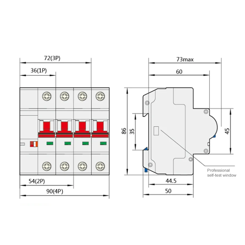 Smart Life WiFi Circuit Breaker 2P Automatic Switch Overload Short Circuit Protection Alexa Home Compatible