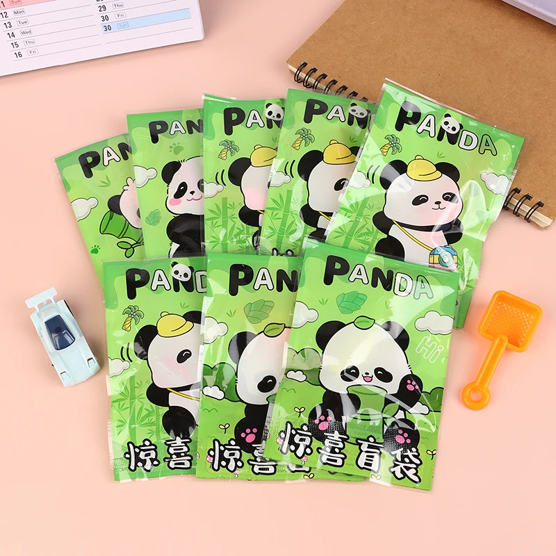 10pcs Panda Lucky Stationery Blind Bag Blind Box Reward Gift Package Bag Stationery Set