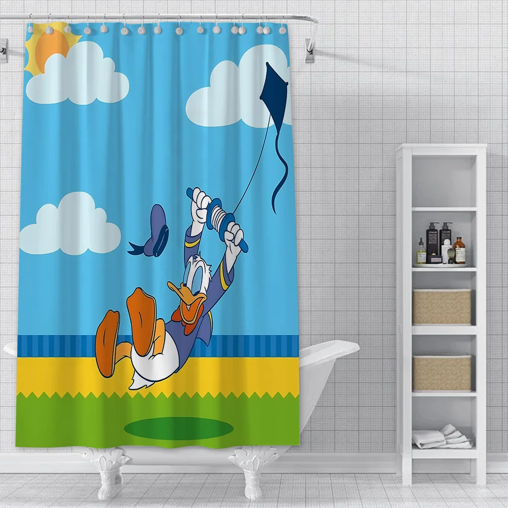 Cartoon D-Donald Ducks Shower Curtain Waterproof Polyester Fabric Paint Colorful Bath Curtains Home Bathroom Curtain With Hook