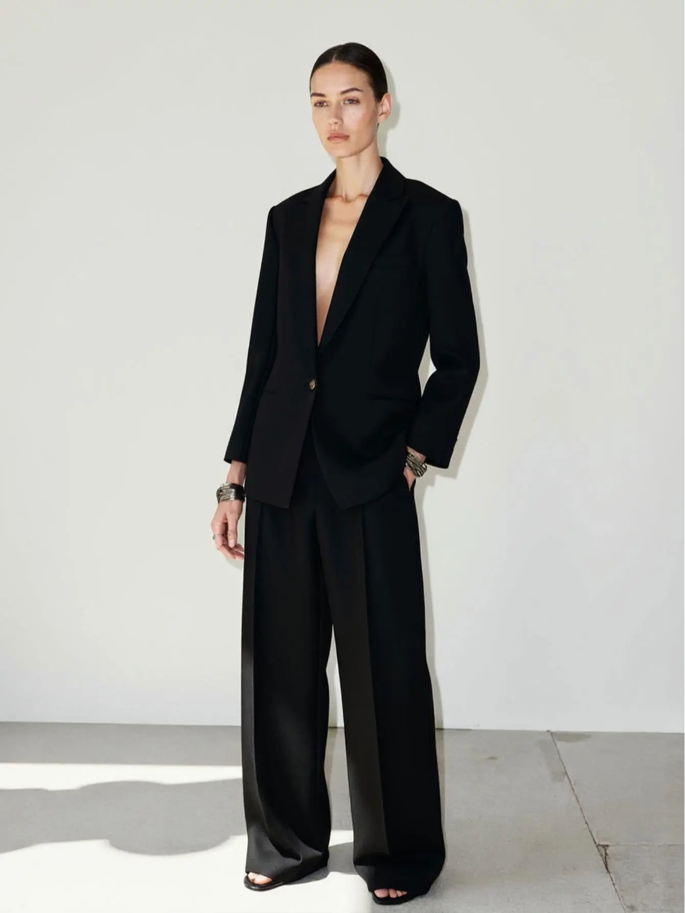 سترة نسائية بأكمام طويلة وياقة شال صيفية رسمية عادية للمكتب #3