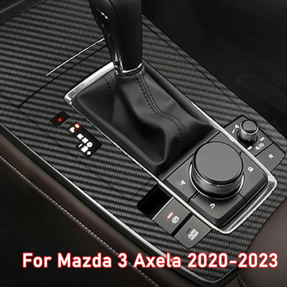 

Car Interior Sticker Gear Box Protective Film For Mazda CX-30 2019-2023 Car Gear Panel Sticker Carbon Fiber Black