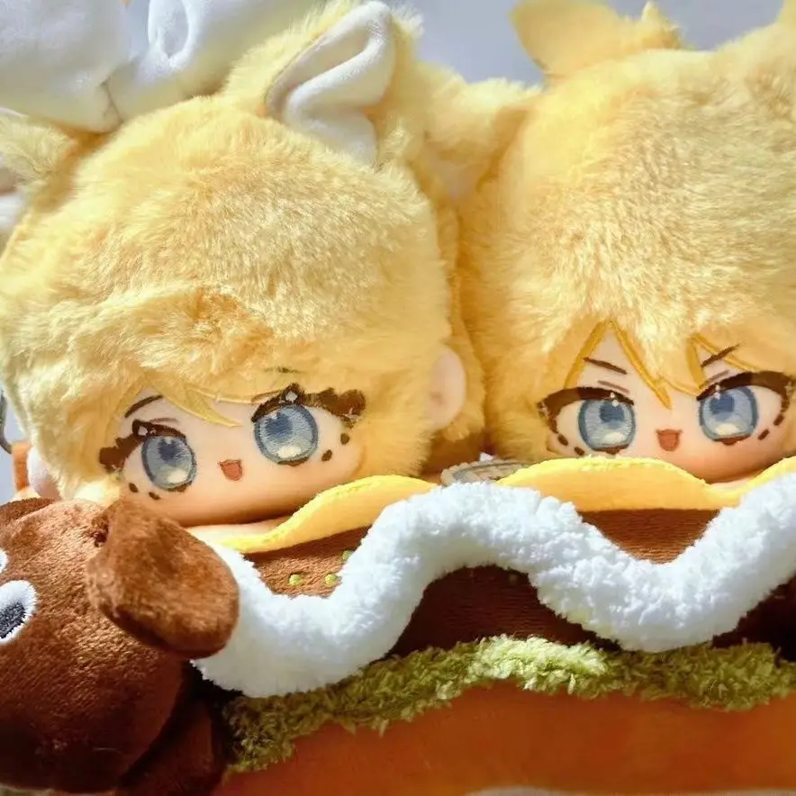 Gevulde 20Cm Anime Rin Len Kawaii Katoenen Pop Cartoon Pop Knuffels 20Cm Mantel Dress Up Pop Speelgoed meisje Geschenken