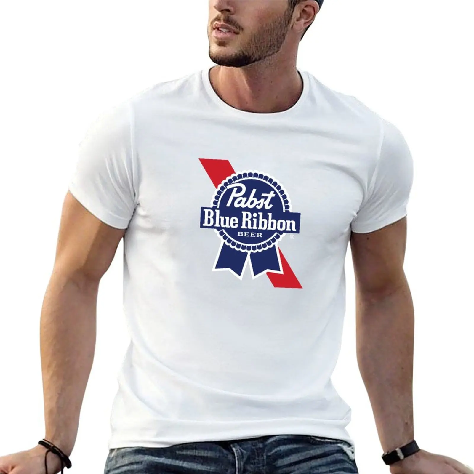 

Pabst Blue Ribbon beer T-Shirt t shirts designer cotton t shirt man man t shirt cotton T-shirt