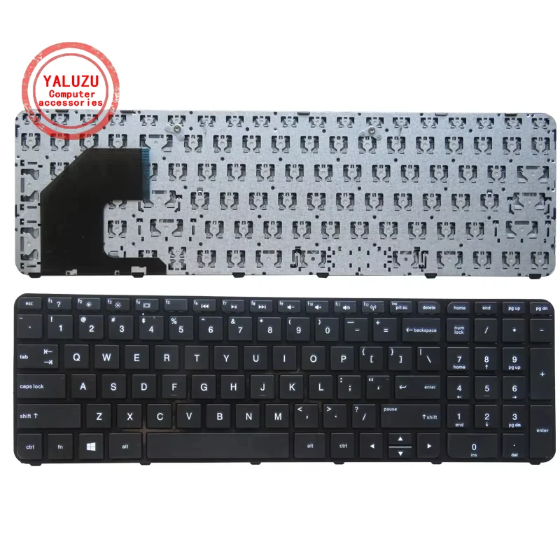 YALUZU klawiatura amerykańska dla HP Pavilion 15 15B 701684-001 703915-001 U36 AEU36U00310 MP-12G63US-920 SG-58000-XUA angielski klawiatury laptopa KB