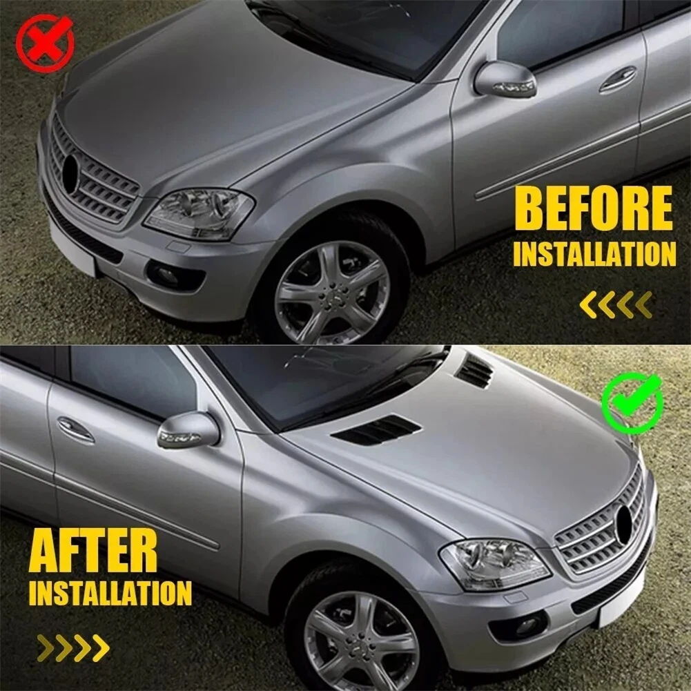 Set of Two Hood Vent Grille Covers Compatible with For Mercedes For Benz W164 for ML for GL Class 350 450 OEM 1648804305