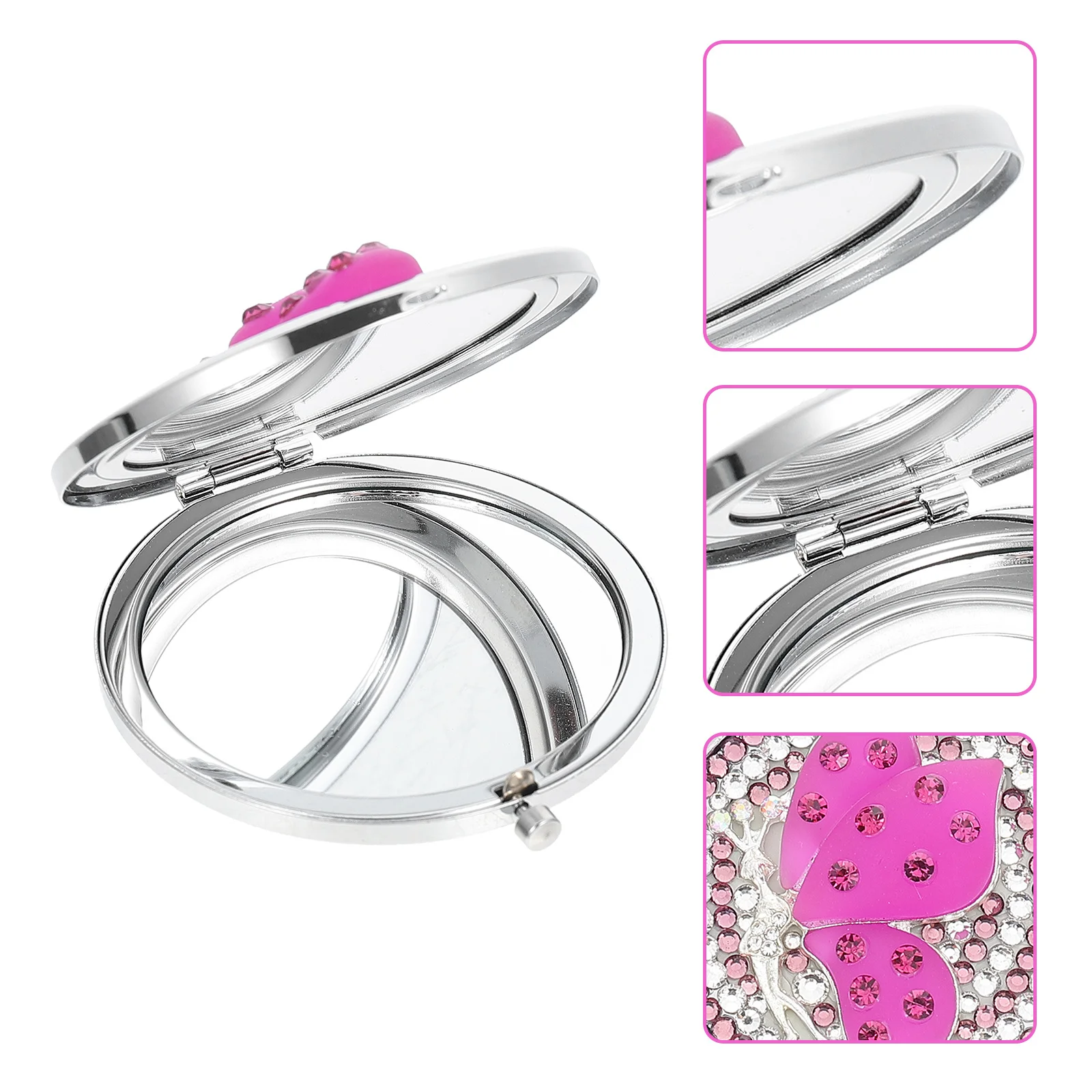 Practical Mirror Small Vanity Compact Pocket for Purse Portable Applying Makeup
