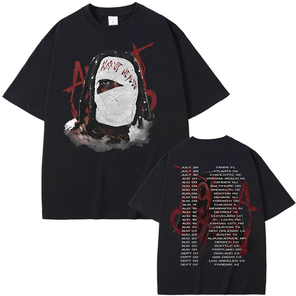 Rapper Lil Durk Healing Tour T-shirt Men Women's Hip Hop Fashion Vintage Oversized Tshirt Men's Casual 100% Cotton Short Sleeve