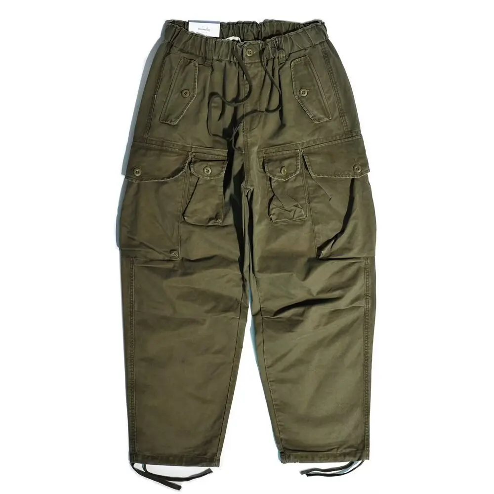 American Retro High Street Multi-pocket Mountain Overalls Summer Loose Straight Casual Wide-leg Leggings Men