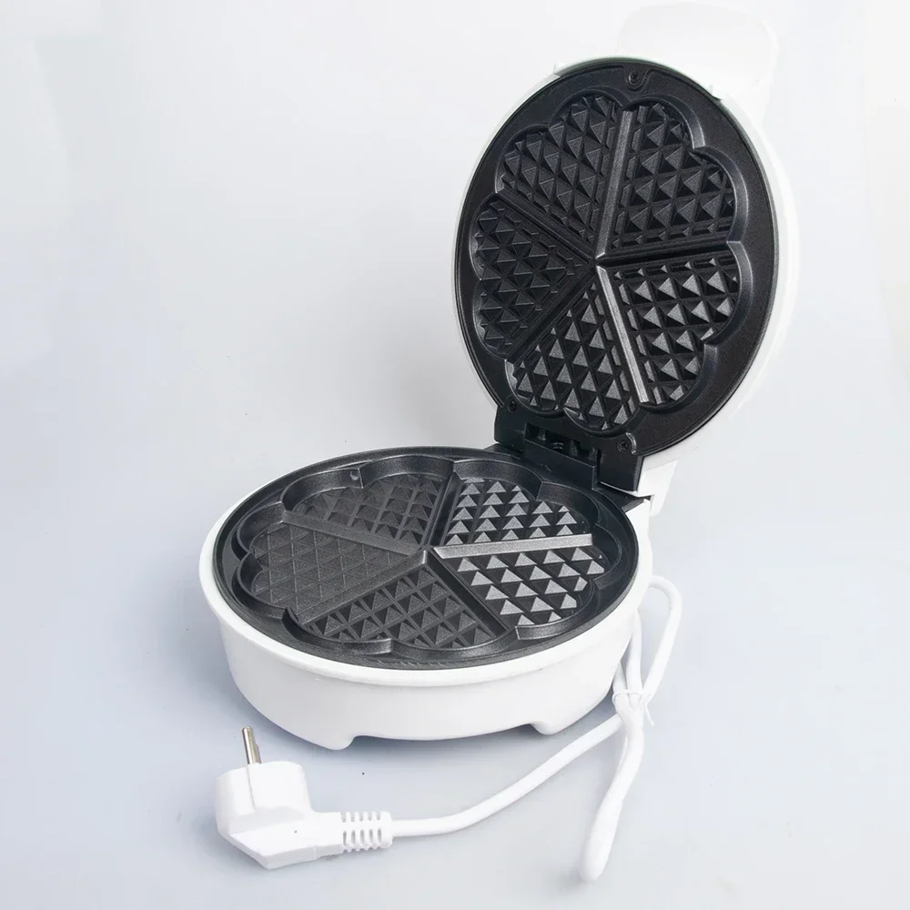 Houselin Heart-shaped Mini Waffle Maker, Belgian Waffles , White