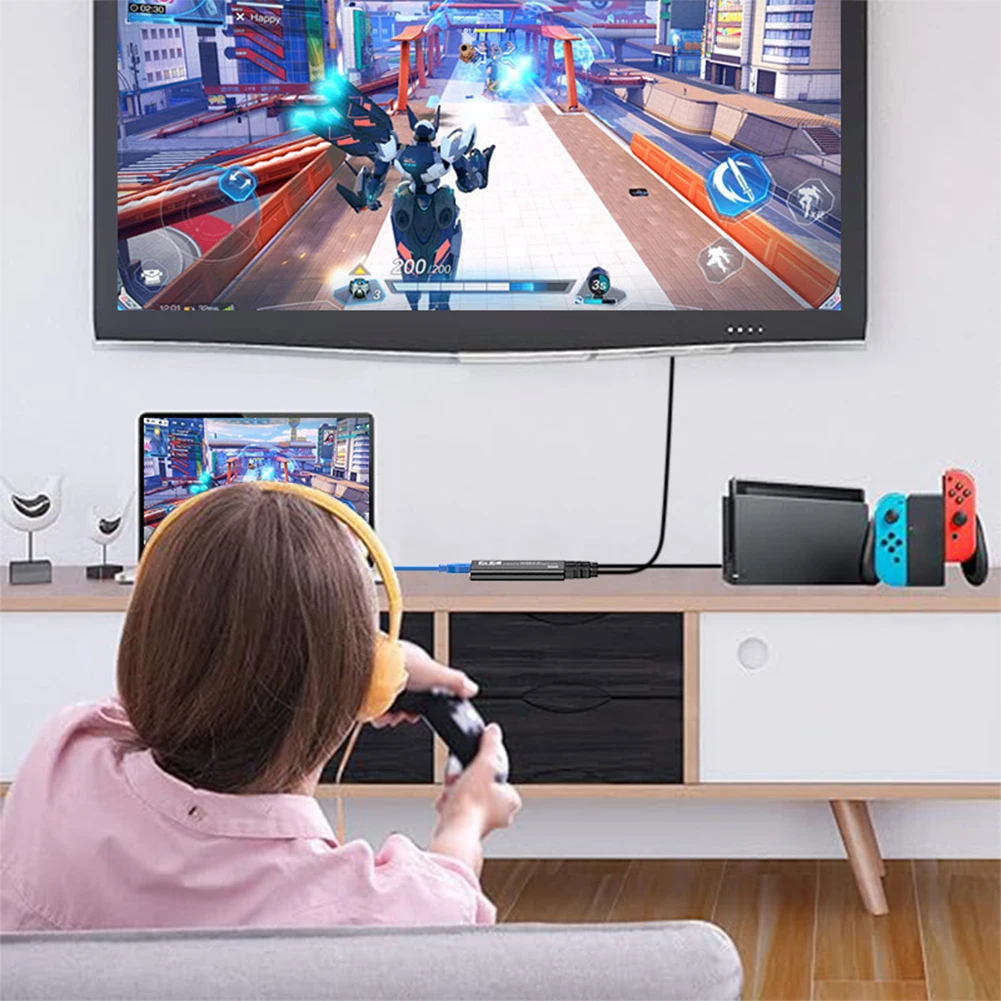 

USB 3.0 4K HDMI-совместимая карта захвата 1080P 60FPS видеозахват игровая карта захвата для потоковой передачи работает для PS4/камеры/ПК