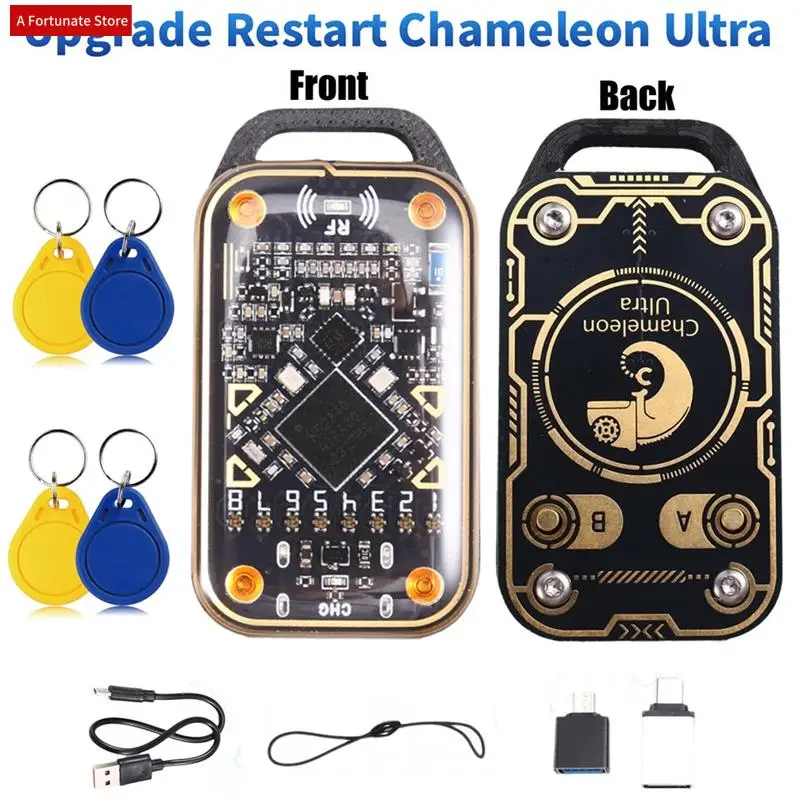 

125K 13,56 МГц Chameleon Ultra Upgrade Эмулятор смарт-карт + 4XCUID Брелок RFID Считыватель смарт-чипов Дубликатор декодирования карт-A78G