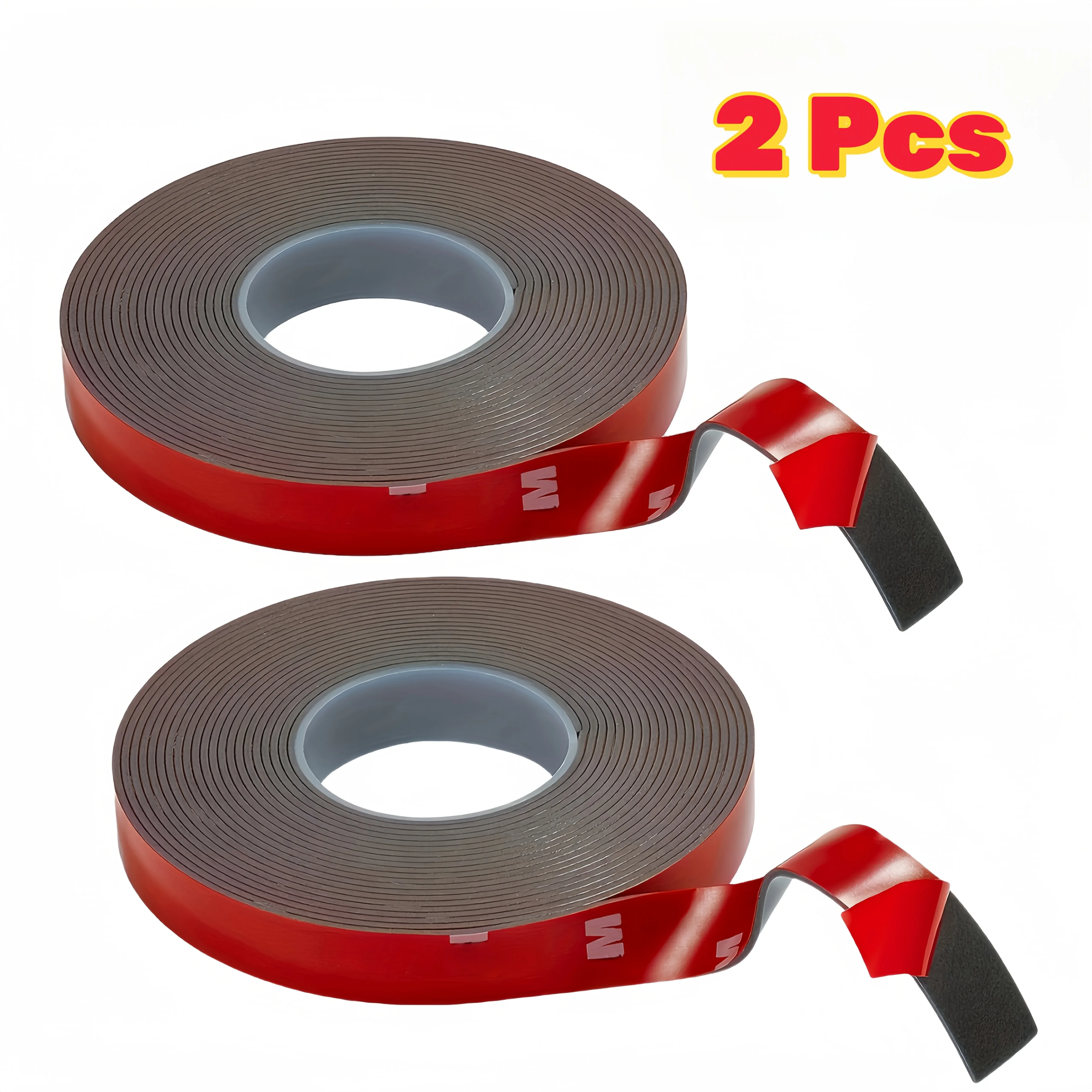

2 шт. сверхмощная двусторонняя лента для литья и обрезки 300 см, красный, черный, высокопрочное акриловое волокно, транспортные средства для постоянной фиксации
