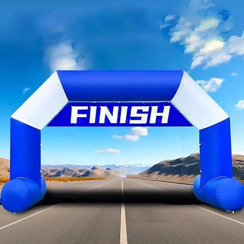 Racing Start Stable Finish Line With Blower&Detachable Banner Iatable Archway Arch Gate For Outdoor Sports