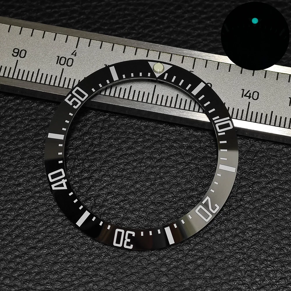 Schräge 40 mm * 31,5 mm grüne/schwarze/rote/blaue Keramik-Lünetteneinlage für Uhren, zum Ersetzen des Zifferblatts, Uhrenlünetteneinlagen – Detail 10