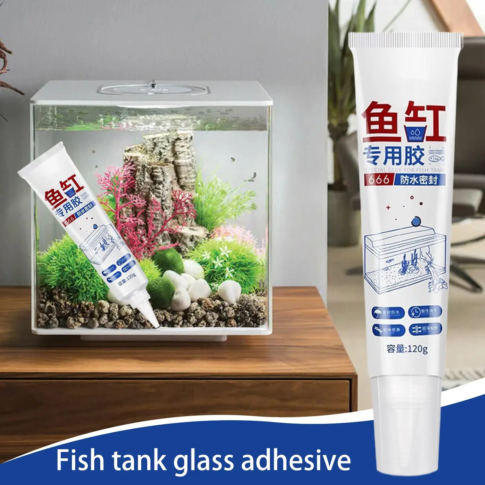 Fish Tank Sealant Waterproof Silicone Sealant Strong Adhesion Safe Adhesive Glue Sealers Transparent for Roof Tile Sink Floor