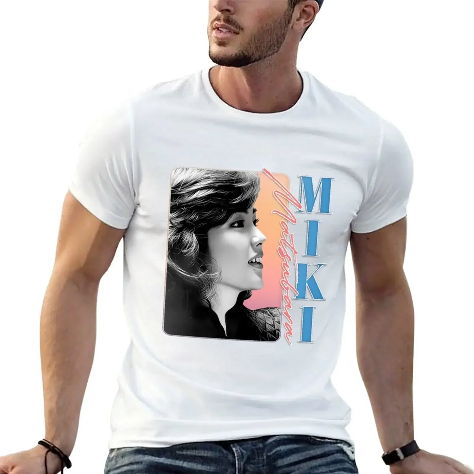 Miki Matsubara T-Shirt cute tops graphic tee shirt vintage clothes blue archive cotton t shirt men