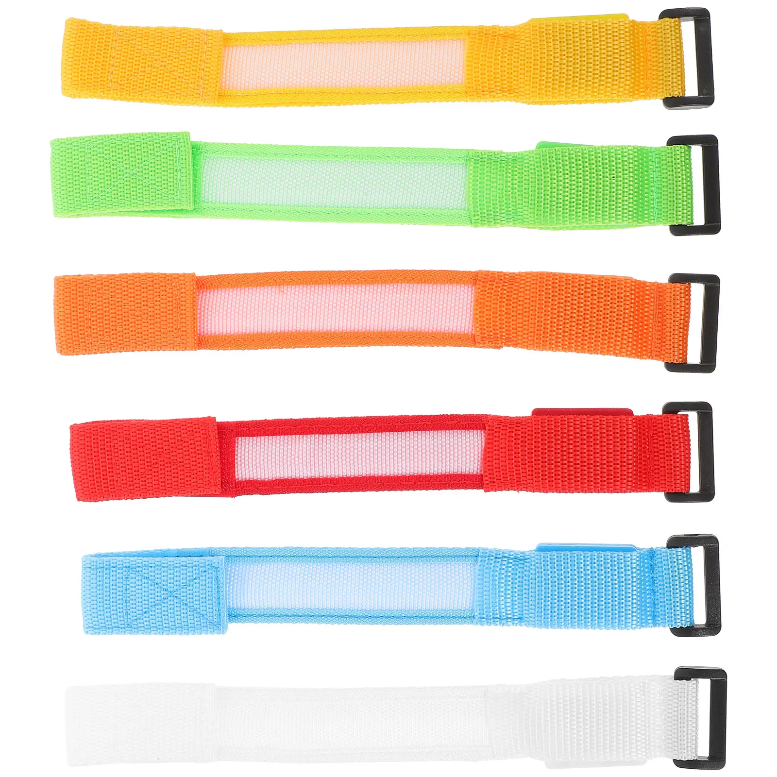 

6pcs LED Glow Bracelets Wristbands Blue White Green Red Yellow Orange Adjustable Nylon for Parties Concerts Nightclub
