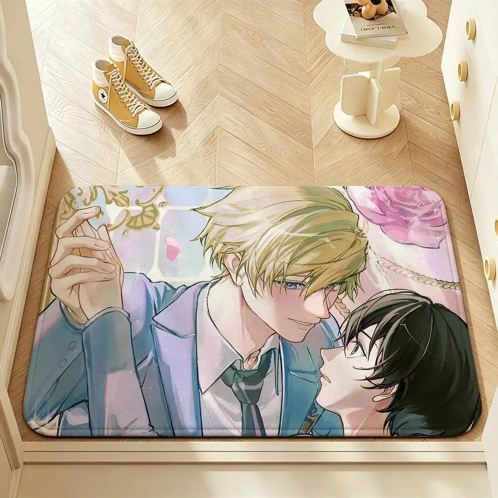 Ohshc O-Ouran High School H-Host Club Short Plush Anti-Slip Door Mat Soft Floor Mat for Home Entrance