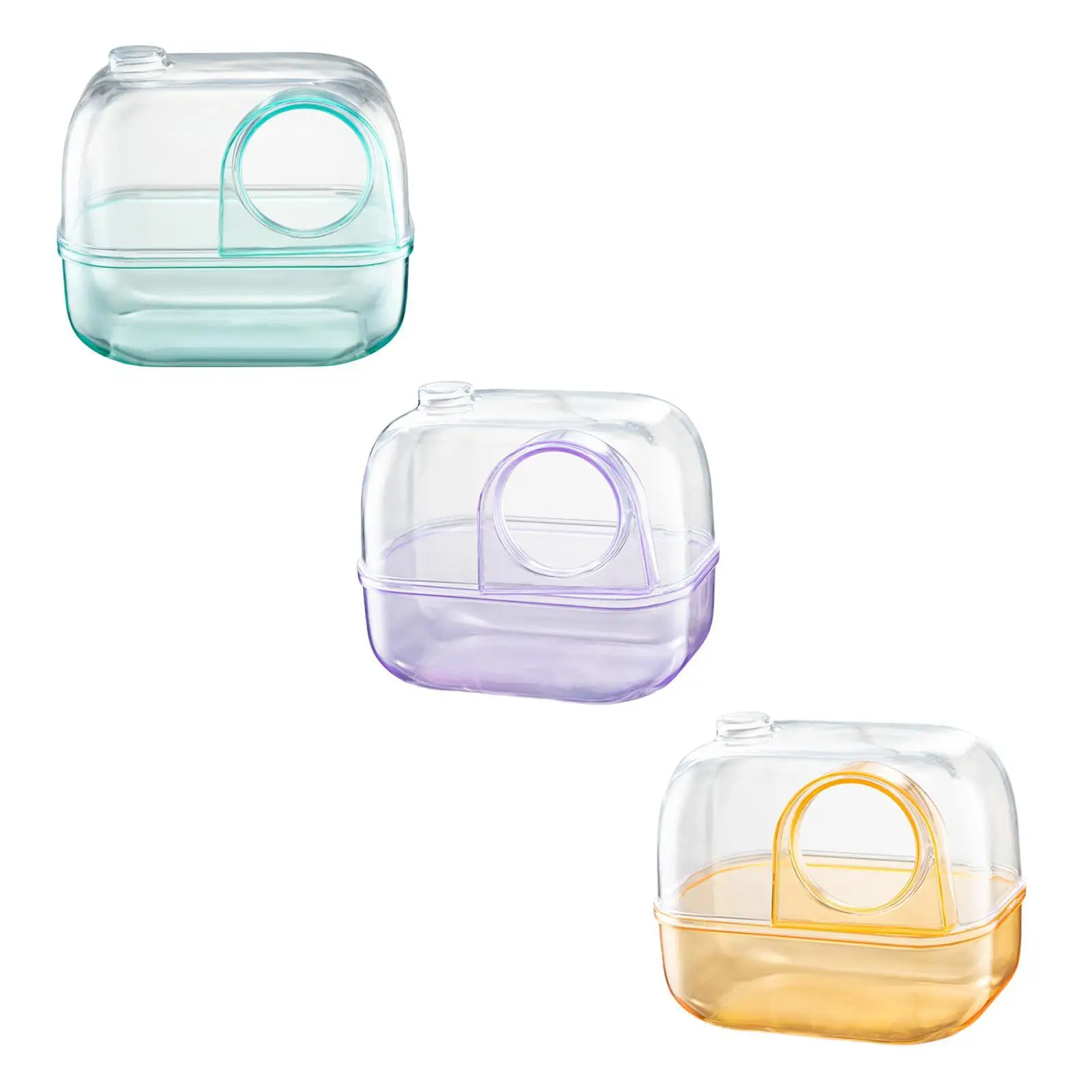 

Hamster Bath and Toilet ,Pet Toilet Clear Removable Bath House, Hamster Bathing Basin Hamster Sand Bath Container,