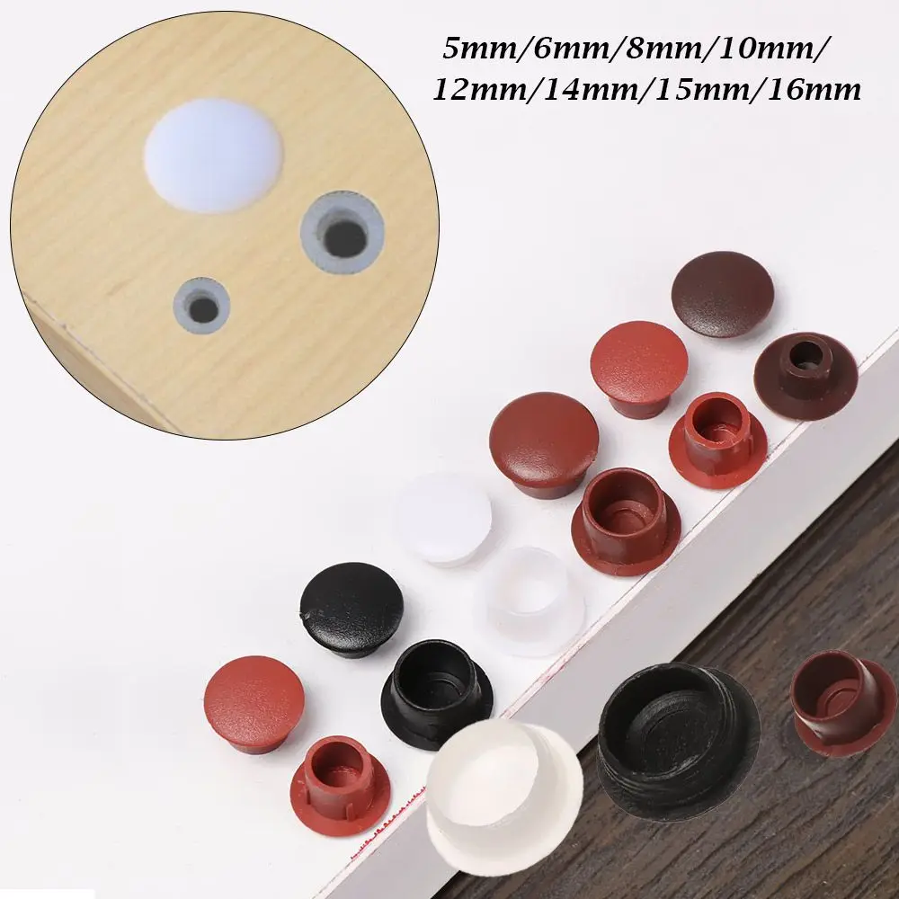 50Pcs Useful Hardware Hole Ornament Exterior Protective Cap Furniture Hole Covers Screw Decor Dust Plug Stopper